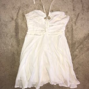 White Tobi Lace Up Dress